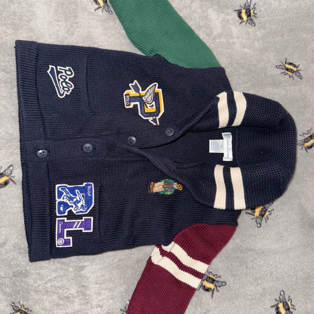 Colorful Patchwork Cardigan with Embroidered Patches